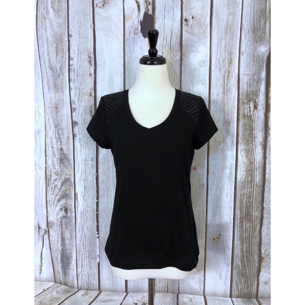 A.N.A A New Approach Embellished Shoulder Knit Top